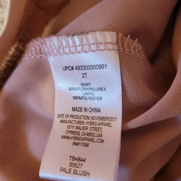 Afton Street Skirt 2T Blush Pink Sparkle Tulle Lined 4 Layers Elastic Waist - Picture 5 of 6